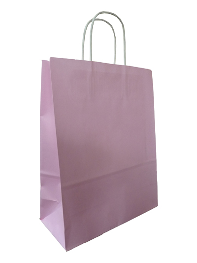 Pink Twist Handle Paper Bags