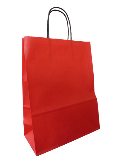 Red Twist Handle Paper Bags